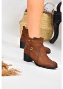 Resim Fox Shoes Taba Kalın Topuklu Kadın Bot L674155009 