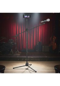 Resim Lastvoice Ms-10 Telefon Tutuculu Tripod Ayaklı Mikrofon Standı Sehpası Siyah 