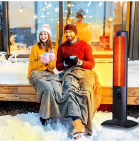 Resim UFO Micatronic 2400 W Dikey Infrared Isıtıcı Siyah 