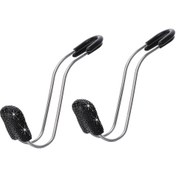 Resim 2 Adet Araba Başlık Kancası, Başlık İçin Araba Kancası, Parlak Paslanmaz Çelik Araba Koltuk Kancası, Tek Kanca 30 Kg'ye Kadar Taşır 