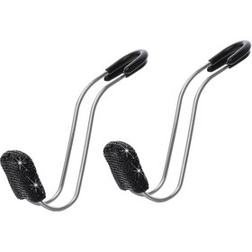 Resim Samdoo Siyah Renkli Paslanmaz Çelik Araç Başlığı Kancası, 2'li Set, 17.5x6.5x5cm Boyutunda 