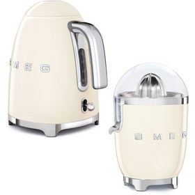 Resim Smeg Krem Kettle ve Narenciye Sıkacağı Seti 
