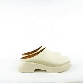 Resim The Moirai Hakiki Deri Bej Önü Kapalı Kadın Terlik-1 