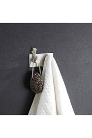 Resim DELTAHOME Paslanmaz Çelik 2 Adet 2 Topuzlu Bornoz Askısı Havluluk Xl - Yapışkanlı Montaj - Anında Montaj 