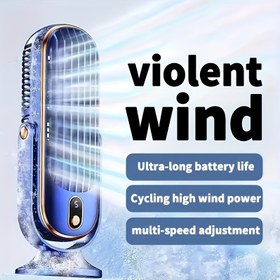 Resim Ultra-Sessiz Taşınabilir Klima ve Soğutucu - Çift Motorlu, 720° Çevresel Soğutma ile 5 Hız Ayarlı Üfleyici | Ev, Ofis, Seyahat, Kamp ve Karavan için USB Şarj Edilebilir Masaüstü Fanı | Sevgililer Günü ve Noel İçin İdeal Hediye, Modern Zarif Tasarım | Uzun Ömürlü Pil 