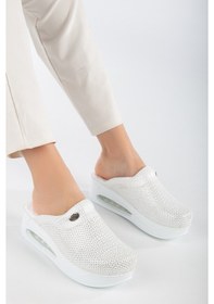 Resim Airmax Taban Ortopedik Sabo Terlik Doktor Hemşire Terliği 451 Krem 