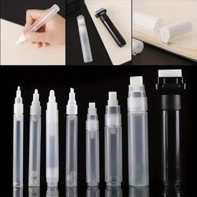 Resim Tekrar kullanılabilir şeffaf graffiti kalemleri 3mm, 5mm, 8mm, 10mm, 15mm, 30mm - Sıvı kireç ve boy işaretlemesi için plastik boş tüpler, sanat malzemeleri ve el sanatları için ideal 