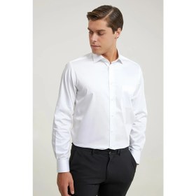 Resim D'S Damat Ds Damat Regular Fit Beyaz Düz Gömlek 4HE02DY05289M 