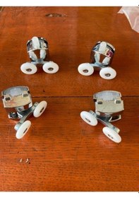 Resim Çankaya Duşakabin Tekerleği Krom Set 4'lü Gri 