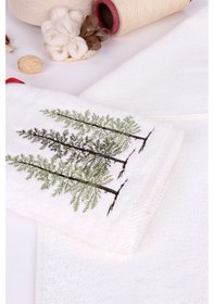 Resim %100 Pamuk 50X70 2'Li El Havlusu (476576938)-Krem-50 X 70 Krem 