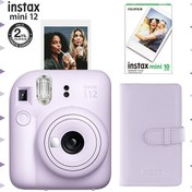 Resim Instax Mini 12 Lila Fotoğraf Makinesi 10'lu Film ve Laporta Albüm Seti FOTSI199-S3-10-LA Fujifilm