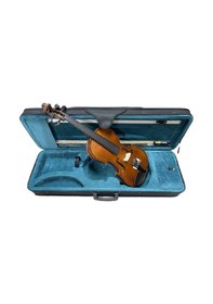 Resim Ahşap Keman Abanoz Aksamlı Kelebek Ağacı Profesyonel 