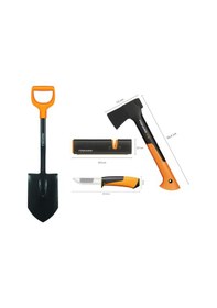 Resim Fiskars Solid Kürek + Xs-x7 Balta + Ağır İş Bıçağı + Balta Ve Bıçak Bileyici 