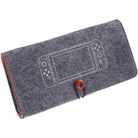 Resim Nintendo Switch Uyumlu Taşınabilir Yumuşak Keçe Çanta Depolama Koruyucu Çanta Koyu Gri 