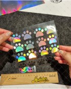 Resim Bay Etiket HLG95 Hologram Kedi Patileri Etiket Seti 12li Set 