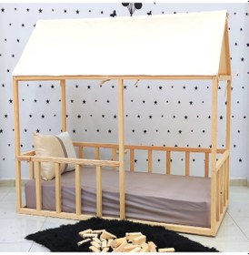 Resim Markaawm Montessori Yatak Doğal Ahşap Çocuk Baza Karyola Fethiye 