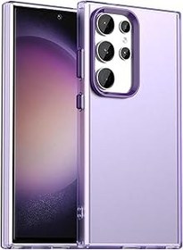 Resim YUEQIAN Samsung Galaxy S25 Ultra için Mat Kılıf, Ultra İnce Yarı Saydam Arka Kısım Matlaştırılmış Sert PC Parmak İzi Önleyici Cep Telefonu Kılıfı, Yumuşak Silikon Çerçeve Darbeye Dayanıklı Koruyucu 