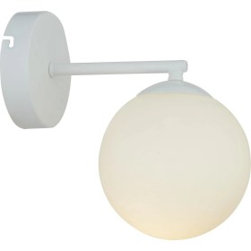 Resim Apliqa Elvin Beyaz Duvar Lambası Yatak Odası-Yatak Başı-Banyo İçin Modern Aplik 