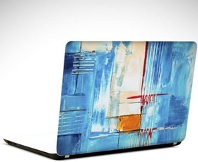 Resim Mavi Içinde Beyaz Şeritler Laptop Sticker 19 Inch (40,5X27Cm) 