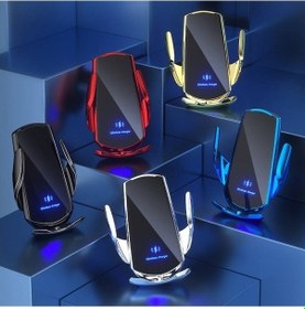 Resim Wondernest Q3 Kızılötesi İndüksiyon Manyetik Araç Şarj Braketi, Mikro Usb + 8 Pin + Usb-c Konnektör Siyah Siyah 