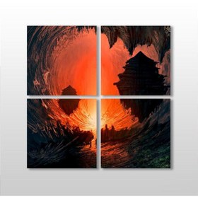 Resim TECHNOPA Dijital Dünya Kanvas Tablo 80x80cm 