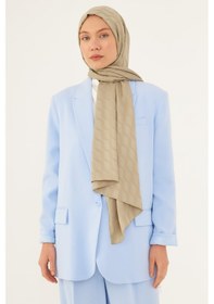 Resim Mirsoy Scarf Dalga Desen İpeksi Jakar Şal - Ada Çayı Açık Yeşil 