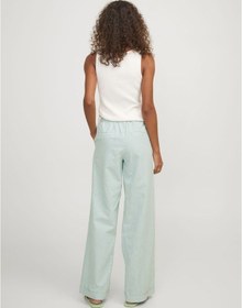 Resim Jack & Jones Kadin Çizgili Desenli Rahat Kesim Pantolon - Siva 12254570 Grayed Jade Kırmızı 