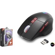 Resim Hadron G390 1600DPI RGB Ledli 2.4GHz Type-C Şarjlı Kablosuz Oyuncu Mouse - Siyah 