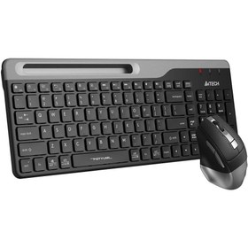 Resim A4 TECH FB2535C SİYAH BLUETOOTH KLAVYE + 6 TUŞLU 2400 DPI MOUSE 