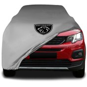 Resim ULTRASHOP Peugeot Rifter Long (2019 - ) Gri Kumaş Araba Branda Logolu Penye Oto Branda 
