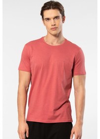 Resim Cacharel Erkek Bisiklet Yaka T-shirt 2169/mercan 001 