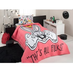 Resim Özdilek Bugs Bunny Smile Tek Kişilik Lisanslı Kapitone Çocuk Nevresim Takımı Kırmızı 