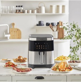 Resim Karaca 9 Lt Aile Boyu Geniş Hacimli Airfryer, Inox Gövde, Dijital Hayalet Ekran 