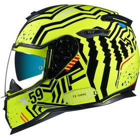 Resim Nexx Sx.100 Enigma Neon Sarı - Siyah Kask 