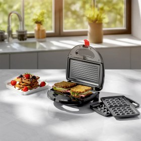 Resim Homend Toastbuster 1325H Çıkarılabilir Tost Plakalı Waffle Makinesi 