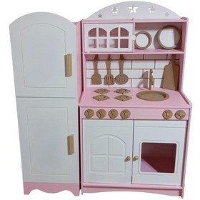 Resim Boyalı Çift Kapaklı Buzdolabı Mutfak Seti 