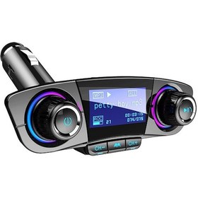 Resim Araba Bluetooth Fm Verici, Usb Radyo Adaptör, Qc 3.0 Çift Şarj, Mavi Işık Kablosuz Alıcı 