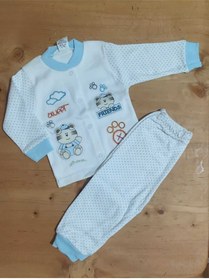 Resim Beyaz Desenli Bebek Pijama Takımı 2 Li ( 86 Cm ) 