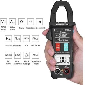 Resim AyrStore Cm9 600A Ac/dc Dijital Otomatik Pensampermetre True Rms 