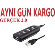 Resim Gerçek Usb 2.0 Çoğaltıcı 4 Port Çoklayıcı Hub 5070A Dişi Çoklama Siyah 