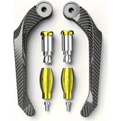 Resim Dream011 Universal Motosiklet El Koruma, Altın Karbon Fiber Fren Debriyaj Koruma Boynuzları 