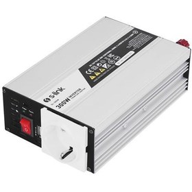 Resim S-link SL-300W 300W DC12V-AC230V Çakmaktan Power Inverter 