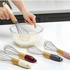 Resim Ivory Çırpıcı Çelik Akasya Saplı S Ivo-me226 Açık Gri 