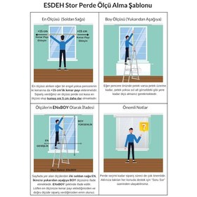 Resim Stor Güneşlik Perde - Kalın Kumaş - Düz/eteksiz - Alüminyum Kasa Beyaz 