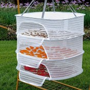 Resim Buds için [Zipper Mesh Dryer] 1 Paket 1-3 Katmanlı Asılı Mesh Ağı, Bitki Kurutma Rafı, Katlanabilir Asılı Mesh Ağı ile Fermuar, Açık Hava Kurutma Rafı, Açık Hava Kurutma Rafı Mesh Kurutucu Buds, Meyveler, Sebzeler, Balık veya Giysiler, Bebek, Kurutma Rafı 