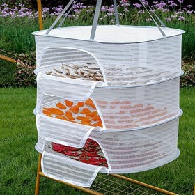 Resim Buds için [Zipper Mesh Dryer] 1 Paket 1-3 Katmanlı Asılı Mesh Ağı, Bitki Kurutma Rafı, Katlanabilir Asılı Mesh Ağı ile Fermuar, Açık Hava Kurutma Rafı, Açık Hava Kurutma Rafı Mesh Kurutucu Buds, Meyveler, Sebzeler, Balık veya Giysiler, Bebek, Kurutma Rafı 