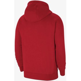 Resim Nike CW6896-719 Park 20 Fleece Erkek Çocuk Kapüşonlu Düz Desenli Kırmızı Sweatshirt Sezonluk 