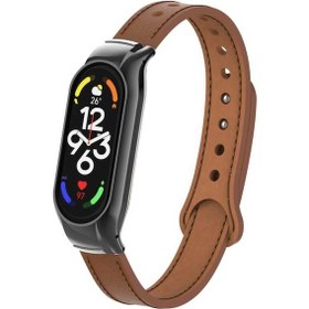Resim Ardemix Xiaomi Mi Band 7 Uyumlu Krd-68 Deri Kordon-kahverengi 
