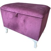 Resim Sandıklı Puf(Bench)-Ayakucu Pufu-60cm-Kadife Kumaş-Tek Parça 