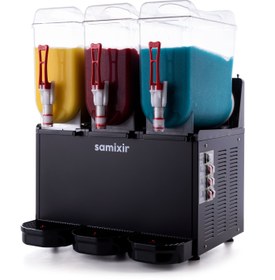 Resim Slush Triple, Granita, Milkshake Dispenseri, 12+12+12 Lt. - Siyah - Samixir 